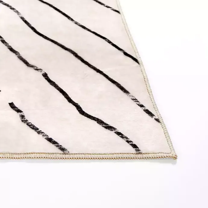 Outlet Kirklands Home Julia Black and White Washable Area Rug, 8x10
