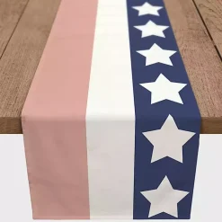 Discount Kirklands Home July 4th Simple Stripe Decorative Table Runner