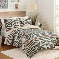 Discount Kirklands Home Justina Blakeney Black Hypnotic King Quilt Set