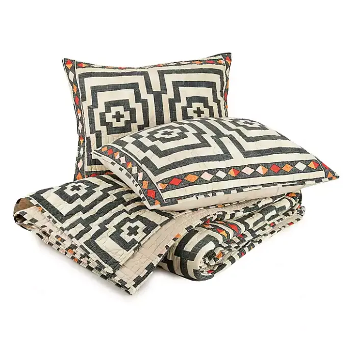 Discount Kirklands Home Justina Blakeney Black Hypnotic King Quilt Set