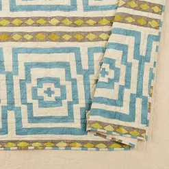 Sale Kirklands Home Justina Blakeney Blue Hypnotic Queen Quilt Set