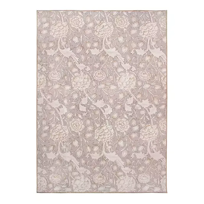 Hot Kirklands Home Kalini Natural Floral Washable Area Rug, 5x7