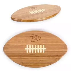 Clearance Kirklands Home Kansas City Chiefs Bamboo Football Cutting Board Tan