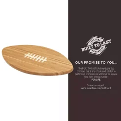 Clearance Kirklands Home Kansas City Chiefs Bamboo Football Cutting Board Tan