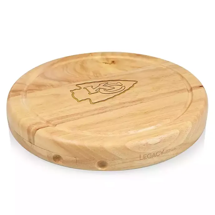 New Kirklands Home Kansas City Chiefs Cheese Board and Tool Set Tan