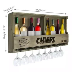 Online Kirklands Home Kansas City Chiefs Reclaimed Wood Bar Shelf Gray