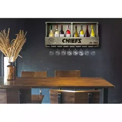 Online Kirklands Home Kansas City Chiefs Reclaimed Wood Bar Shelf Gray