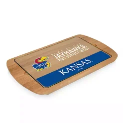 Online Kirklands Home Kansas Jayhawks Wood and Glass Serving Board