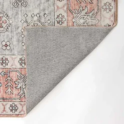 Best Kirklands Home Kelly Traditional Washable Area Rug, 5x8 Red