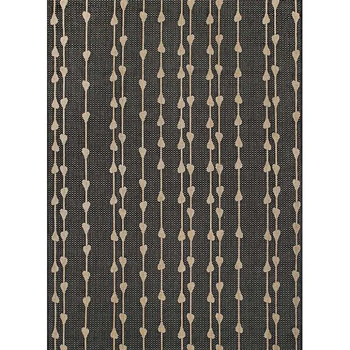 Outlet Kirklands Home Kendall Gray Vertical Teardrop Outdoor Rug, 5x8