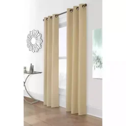 Kirklands Home Khaki Room Darkening Curtain Panel Set, 63 in. Tan