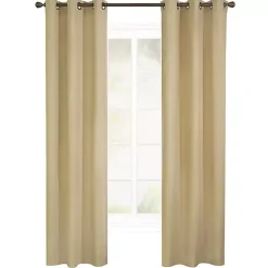 Hot Kirklands Home Khaki Room Darkening Curtain Panel Set, 84 in. Tan