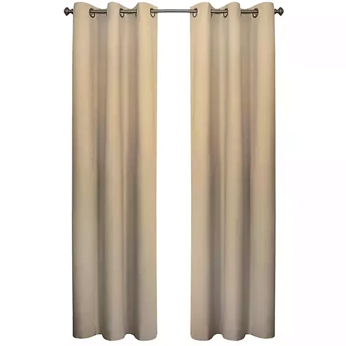 Sale Kirklands Home Khaki Room Darkening Curtain Panel Set, 95 in. Tan