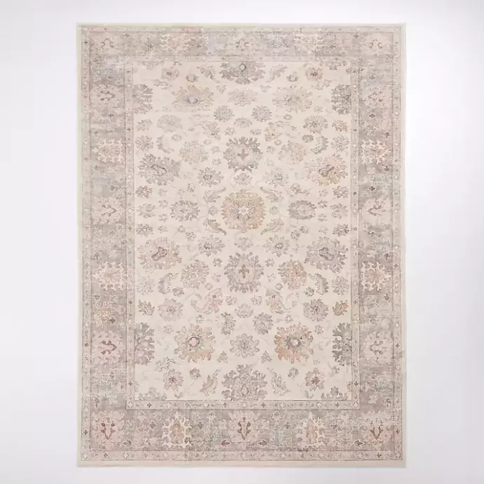 Online Kirklands Home Kira Traditional Washable Area Rug, 5x8 Ivory