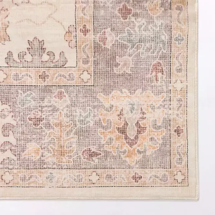 Online Kirklands Home Kira Traditional Washable Area Rug, 5x8 Ivory