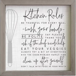 Discount Kirklands Home Kitchen Rules Framed Wall Plaque