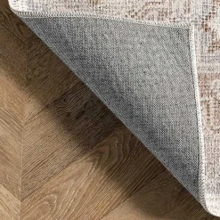 New Kirklands Home Krystin Distressed Washable Area Rug, 5x8 Gray