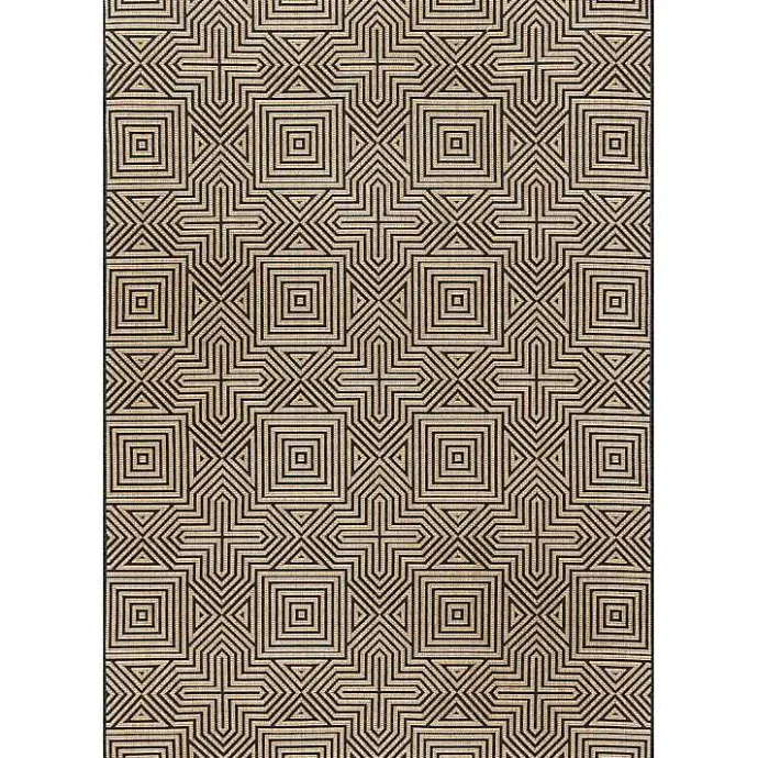 Kirklands Home Kylie Gray Modern Abstract Outdoor Rug, 8x10