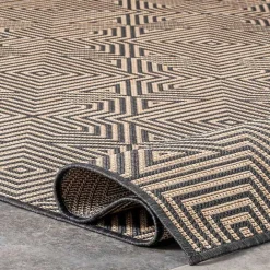 Kirklands Home Kylie Gray Modern Abstract Outdoor Rug, 8x10