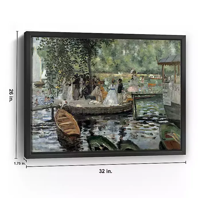 New Kirklands Home La Grenouillère Framed Canvas Art Print, 26x32