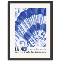 Outlet Kirklands Home La Mer Poster II Framed Canvas Art Print