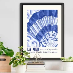 Outlet Kirklands Home La Mer Poster II Framed Canvas Art Print