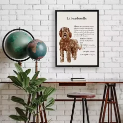 New Kirklands Home Labradoodle Facts Framed Wall Plaque