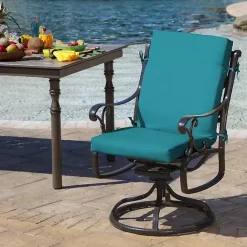 Outlet Kirklands Home Lake Leala Luxe Outdoor Dining Chair Cushion Blue