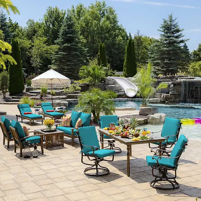 Hot Kirklands Home Lake Leala Outdoor Chaise Cushion Blue