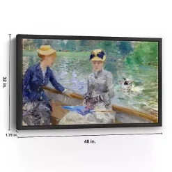 Hot Kirklands Home Lake in the Bois De Boulogne Framed Canvas Print Multi