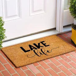 New Kirklands Home Lake Life Script Doormat