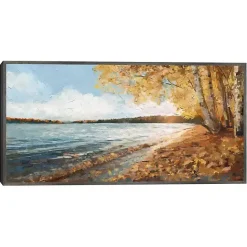 Kirklands Home Lakeside Colors Framed Canvas Art Print Multi