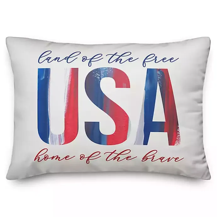 Best Kirklands Home Land of the Free Indoor/Outdoor Lumbar Pillow