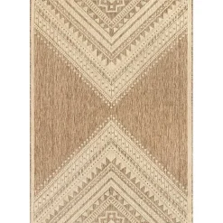 Kirklands Home Landy Aztec Outdoor Rug, 5x8 Tan