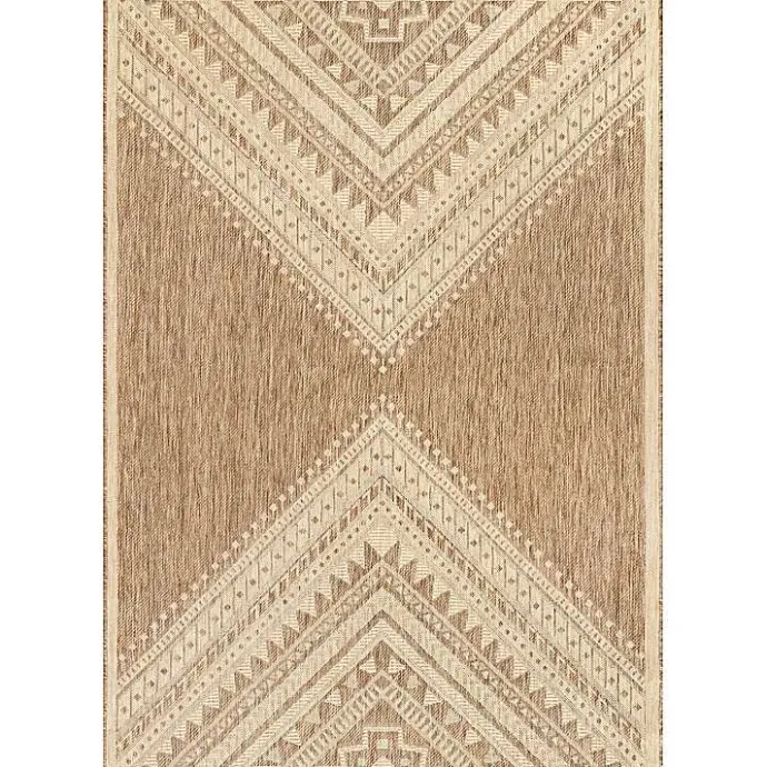 Kirklands Home Landy Aztec Outdoor Rug, 8x10 Tan
