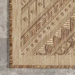 Kirklands Home Landy Aztec Outdoor Rug, 8x10 Tan