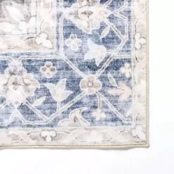 Clearance Kirklands Home Lara Blue Medallion Washable Area Rug, 8x10