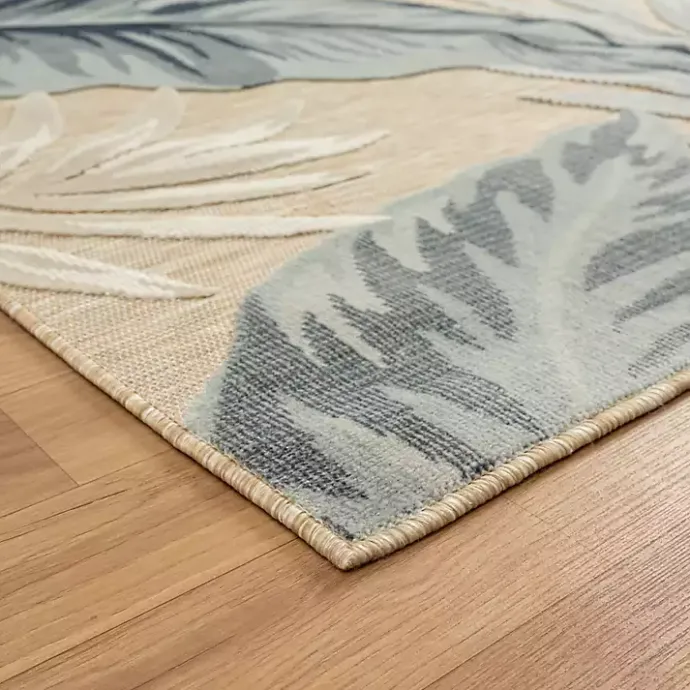 Hot Kirklands Home Large Print Tropical Leaf Outdoor Area Rug, 5x7