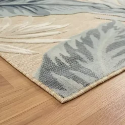 Discount Kirklands Home Large Print Tropical Leaf Outdoor Area Rug, 7x9