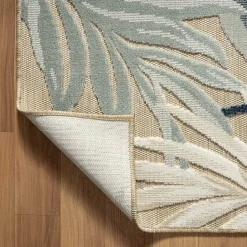 Discount Kirklands Home Large Print Tropical Leaf Outdoor Area Rug, 7x9