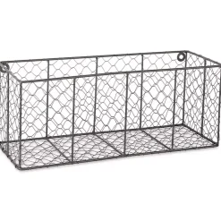 New Kirklands Home Large Wall Hanging Chicken Wire Baskets, Set of 2