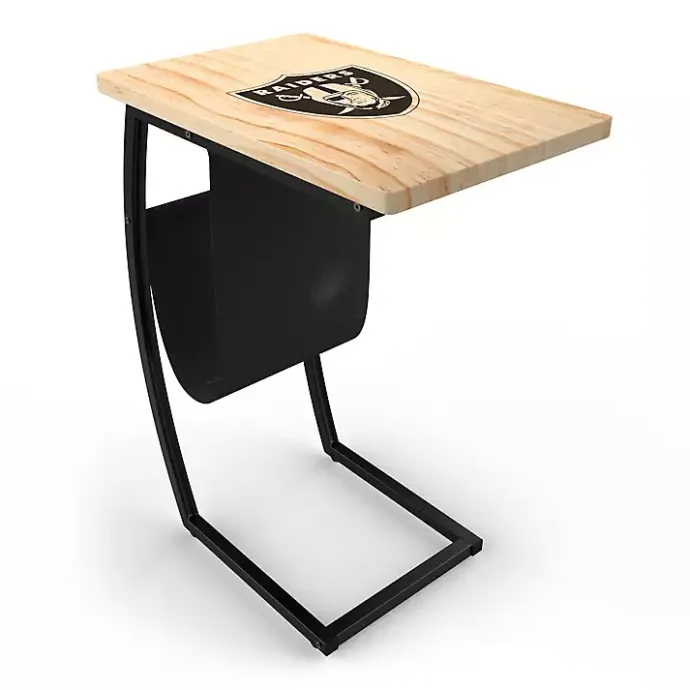 Outlet Kirklands Home Las Vegas Raiders Wood C-Table Tan