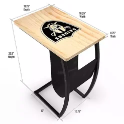 Outlet Kirklands Home Las Vegas Raiders Wood C-Table Tan