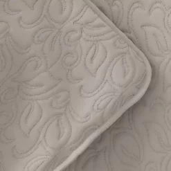 Outlet Kirklands Home Latte Floral Stitch 3-pc. Queen Quilt Set Tan