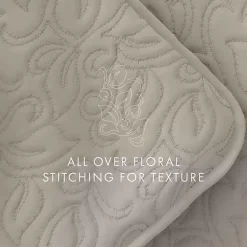 Outlet Kirklands Home Latte Floral Stitch 3-pc. Queen Quilt Set Tan