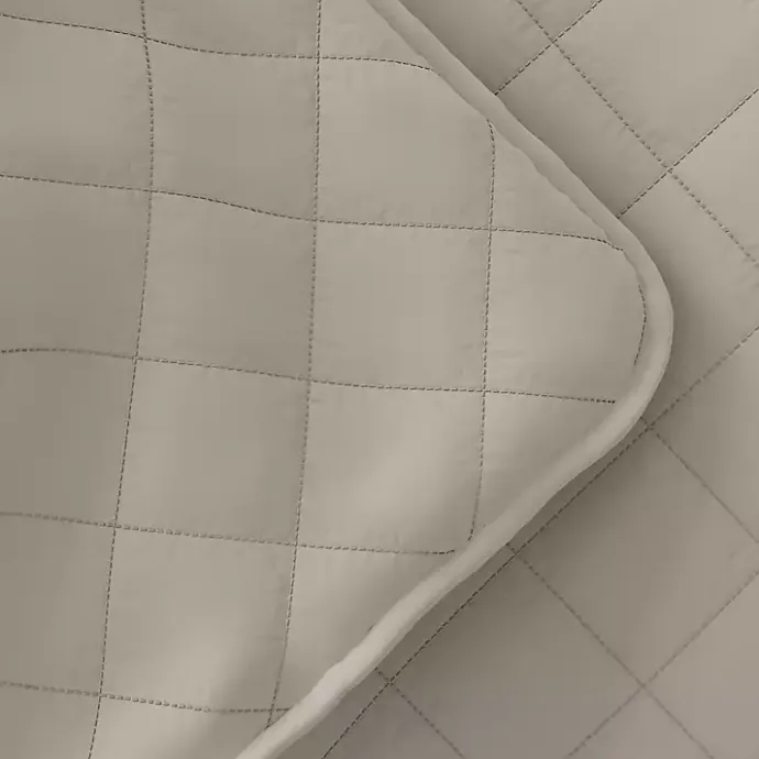 Clearance Kirklands Home Latte Stitched Diamond 3-pc. King Quilt Set Tan
