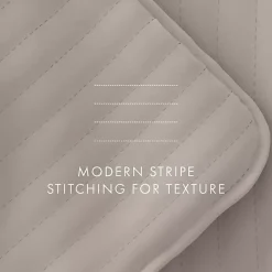 Best Kirklands Home Latte Stitched Stripes 2-pc. Twin Quilt Set Gray