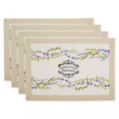 Kirklands Home Lavender Garland Cotton Placemats, Set of 4