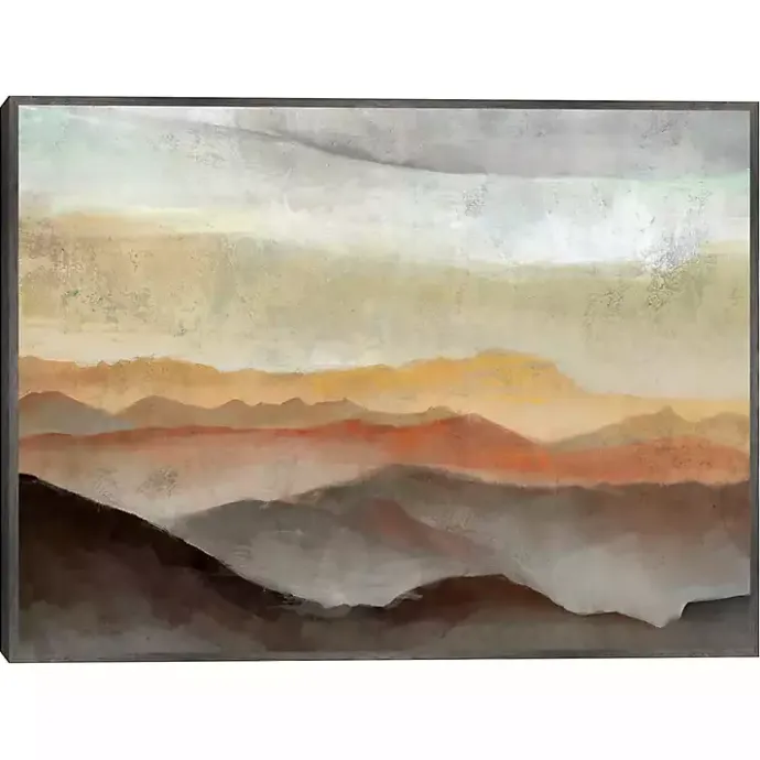 Sale Kirklands Home Layered View II Framed Canvas Art Print, 40x30 in. Orange
