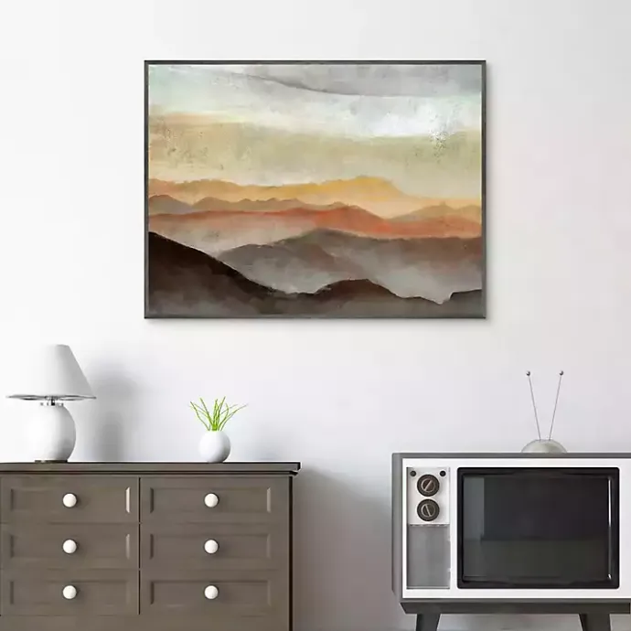 Sale Kirklands Home Layered View II Framed Canvas Art Print, 40x30 in. Orange